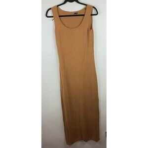 Vero Moda Womans Size XS Long Camel Colored Knit Dress Sleeveless